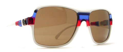 1970s White Ski with French Flag Colors: Featured Product Image