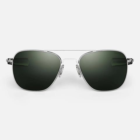 Randolph Aviator AF079 Bright Chrome / AGX size 55mm Polarized: Featured Product Image