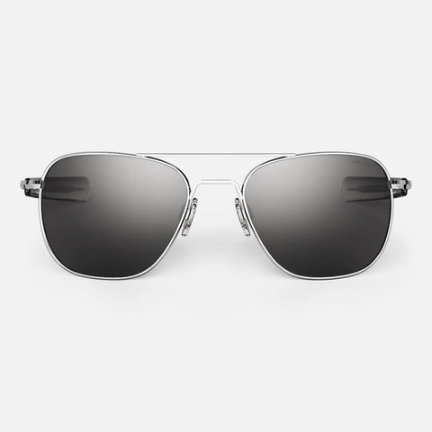 Randolph Aviator AF128 Bright Chrome / American Gray size 58mm Polarized: Featured Product Image