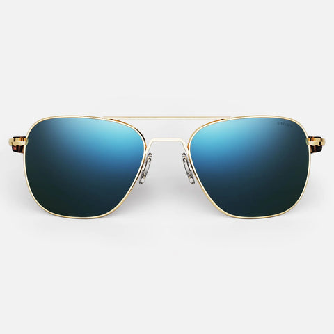 Randolph Aviator AF239 23K Gold / Cobalt size 55mm Polarized: Featured Product Image