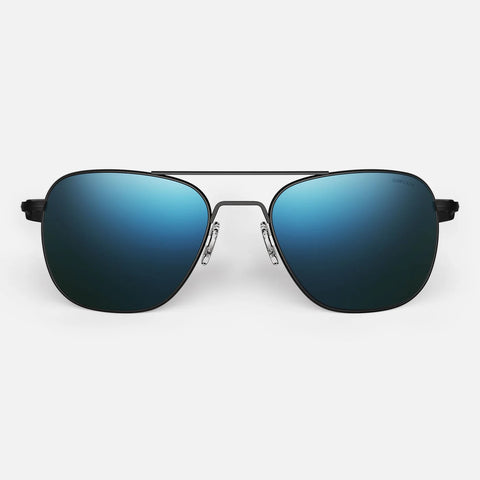 Randolph Aviator AF246 Matte Black / Cobalt size 58mm Polarized: Featured Product Image