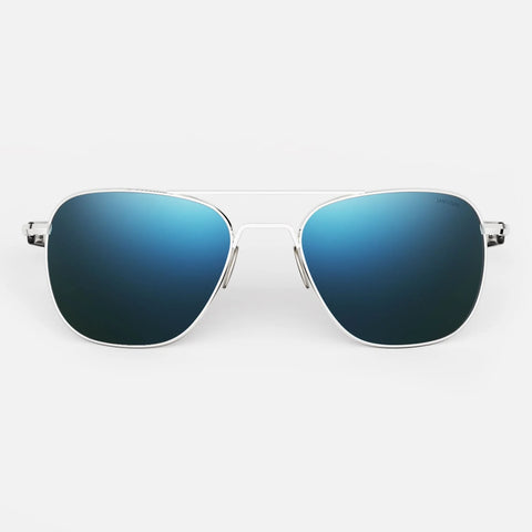 Randolph Aviator AF265 White Gold / Cobalt size 55mm Polarized: Featured Product Image