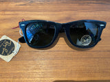 Wayfarer black vintage sunglasses: Alternate View #1