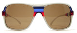 1970s White Ski with French Flag Colors: Alternate View #2